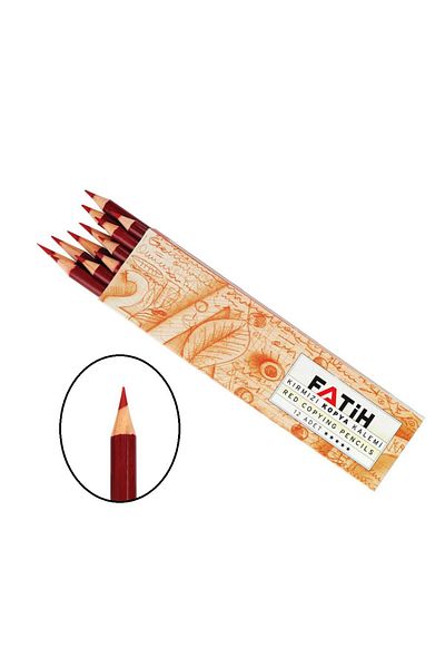 Fatih Red Pencil Copy 12 Pieces 1 Pack Red Lead Head Pencil 12 Pieces 1 Pack