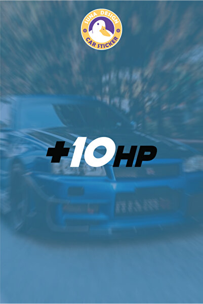 SUNA +10 HP JDM Sticker-Etiket-Araba-Motosiklet-Kask Etiket 12.9x3.4cm