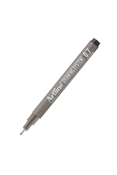 artline قلم رسم فني 0.7 مم أسود قطعة واحدة قلم رسم فني