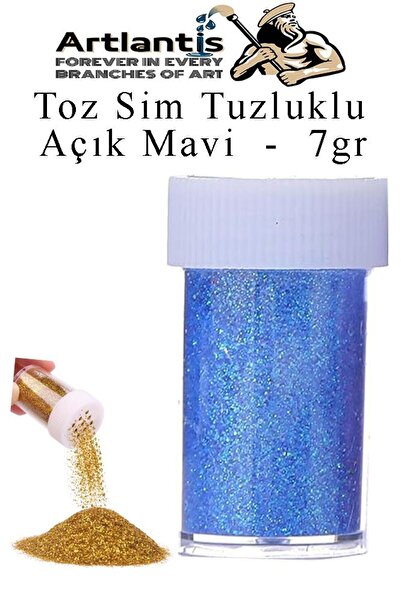 Artlantis Renkli Toz Sim Tuzluklu 7 gr 1 Adet Renkli Toz Sim Epoksi Reçine Okul Etkinlik Dekarasyon Slime