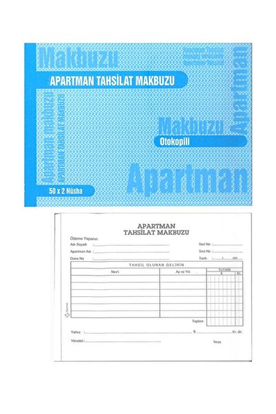Artlantis Apartman Tahsilat Makbuzu Otokopili 2/50 1 Adet Apartman Aidat Makb...