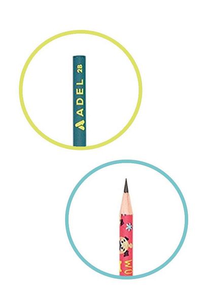Adel Pencil 4 Pieces Cats&Dogs 2B Black Pencil Cats and Dogs Patterned 2 B Pencil Cat Dog