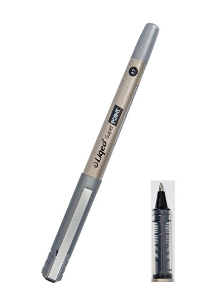 Liqeo Siyah Pilot Kalem Super Point 0.7 1 Adet Siyah Roller Pilot Kalem 0,7 M...