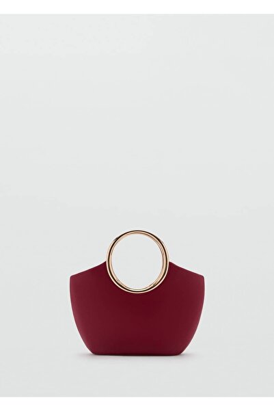 MANGO Woman Metalik detaylı çanta