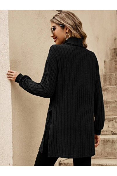 Omarı eyesof Γυναικεία μακρυμάνικη μπλούζα Fisherman άνοιγμα πλέξη ριμπ