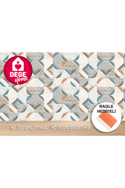 DEGE HOME ورق لاصق منقوش بين طاولة المطبخ مقاس 65x200 سم