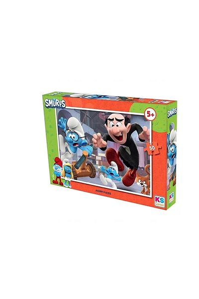 ŞİRİNLER سمير 709 لغز السمرافين الصغار 50 قطعة -ks Puzzle