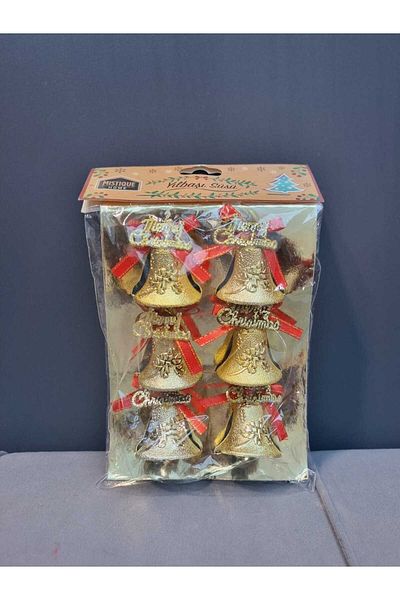 mıstıque home 6-Piece Christmas Bell Ornament 5 cm Christmas Tree Ornament