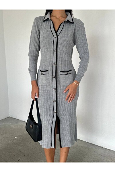 sportiness Φόρεμα με γιακά πόλο με τσέπες με κουμπιά