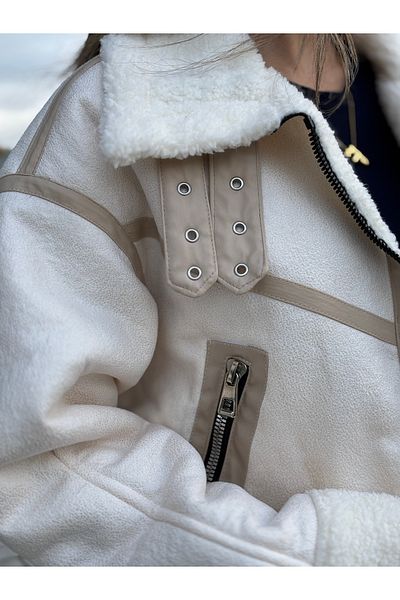 RHONES PALTON DE FEMEI DIN PIELE LAMINĂ CU BLANĂ COMPLETĂ ÎN INTERIOR