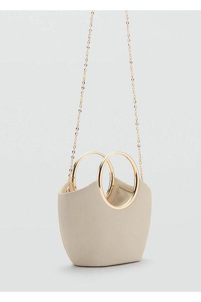 MANGO Woman Tasche mit metallischen Details