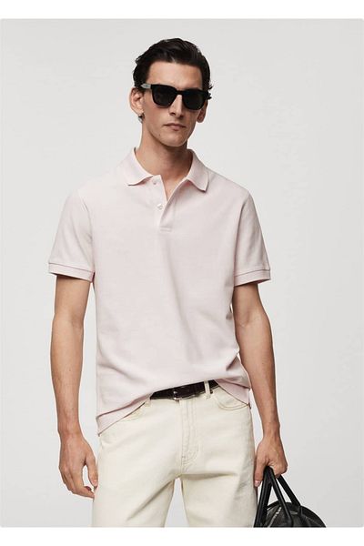 MANGO Man 100% bavlna Pique Polo