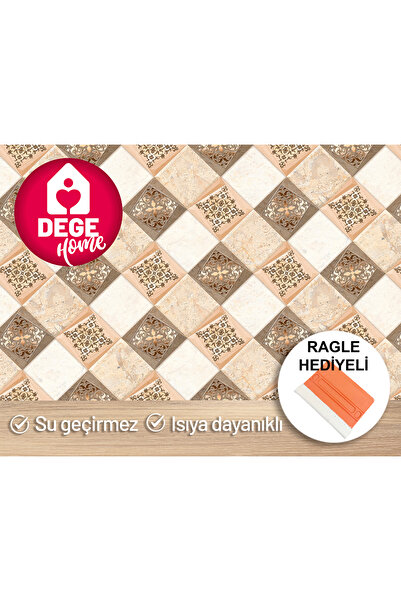 DEGE HOME Patterned Adhesive Foil for Kitchen Countertop 65X200 cm