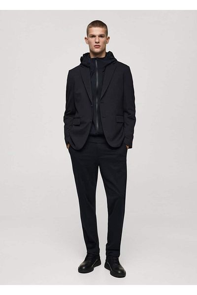 MANGO Man Anti-Wrinkle Blazer Jacket Made of Stretch Fabric