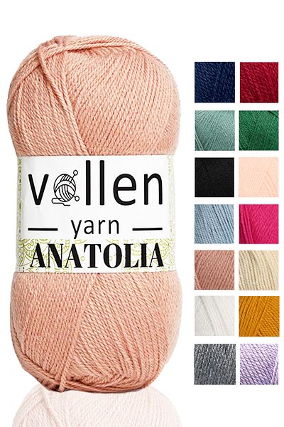 vollen yarn Anatolia Hand Knitting Yarn - Κουβέρτα ζακέτα, πουλόβερ και μποτάκια