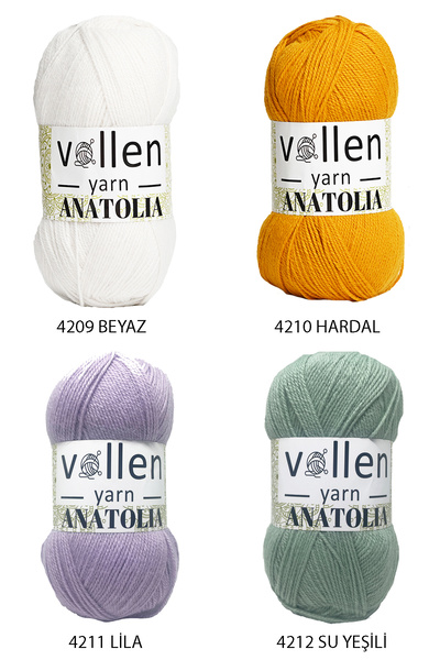 vollen yarn Anatolia El Örgü Ipi, Hırka Kazak Ip Atkı Patik Battaniye Ipi, Gri