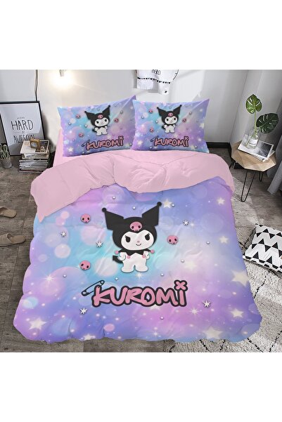 hediyechy Hediye Nevresim Kuromi  desen  3d Baskılı Çift Kişilik Nevresim Tak...