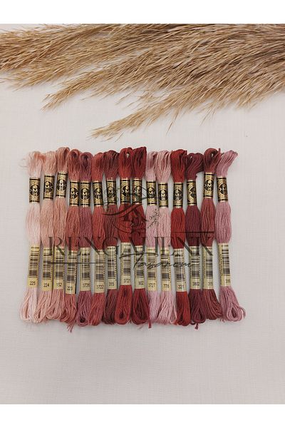 Dmc Muline Dusty Rose Yarn Set 15 Colors