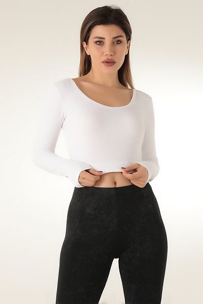 Doremi Seamless Strapless Long Sleeve Ribbed Bustier