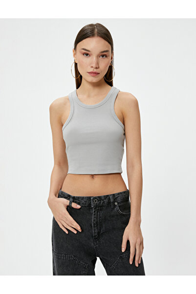 Koton Cotton Halter Neck Undershirt - Ribbed Strap