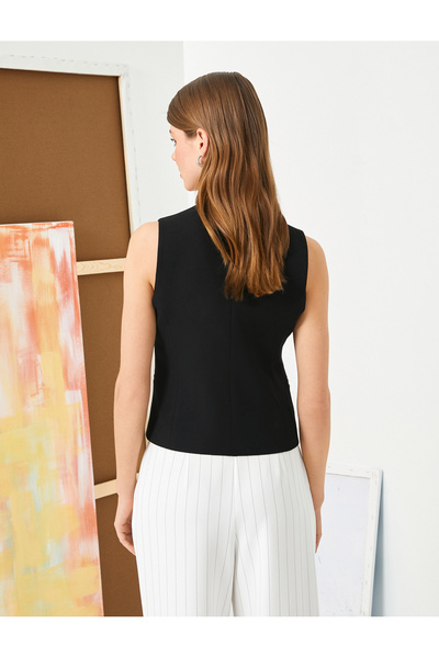 Koton Vesta Fillet Double Pocket Double Breasted Límec