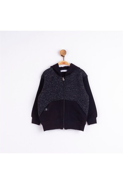 nk kids Nm43601 Erkek Bebek Trikolu Fermuarlı Hırka