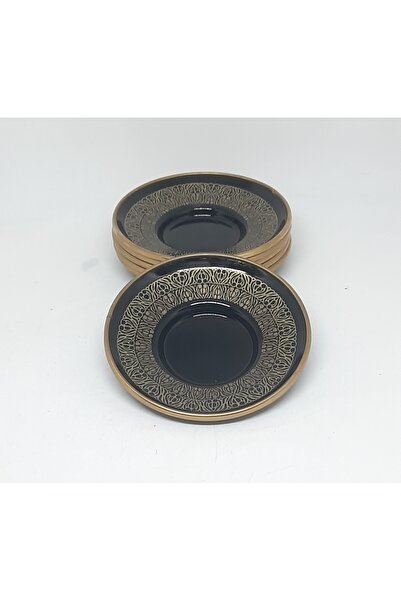 Avşar Enamel House 6-Piece Enamel Tea Plate Set