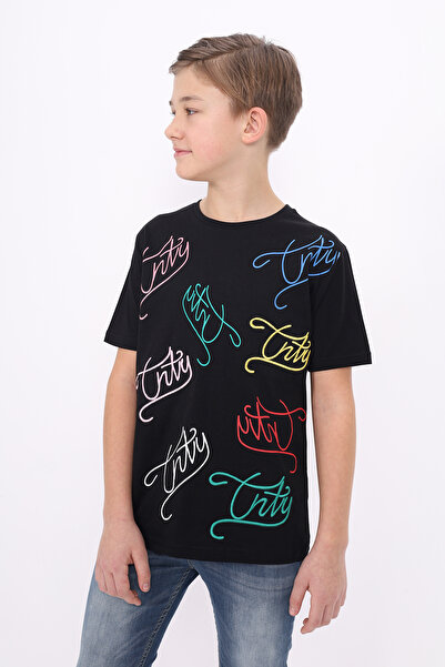 Toontoy Tricou pentru băiat Tnty brodat și cu imprimeu