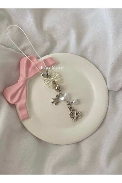 bettymettys Çift Kuğu Charmlı y2k Fairycore Coquette Telefon Charmı Telefon İpi