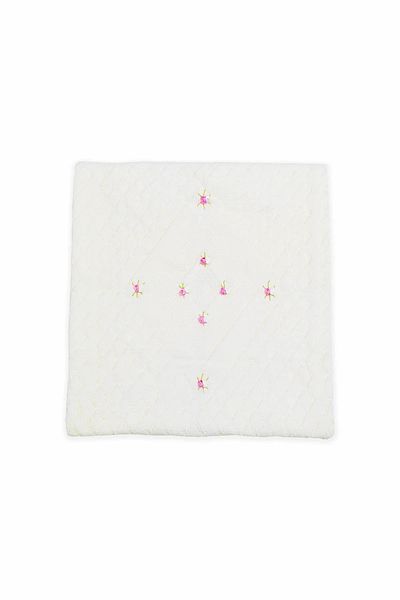 Şanbebe Knitwear Baby Kids Blanket with Flower Embroidery 90X110 cm