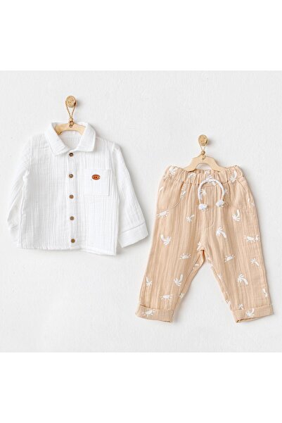 andywawa Baby Boy Set of 2 Muslin Smil All Day AC24507