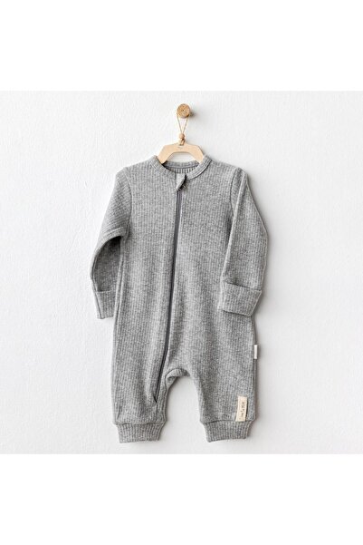 andywawa Ac25209 Basic Baby Jumpsuit Gray Melange