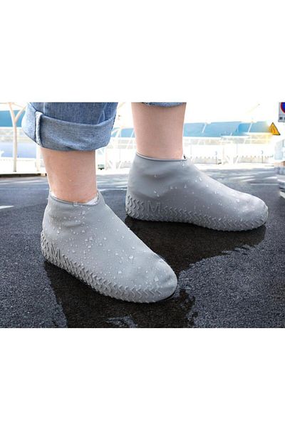 Sea Home White Silicone Galosh Sneakers - Waterproof, Size m