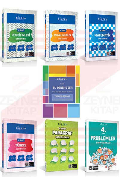 Bilfen Yayıncılık 4. Sınıf Tüm Dersler Soru Bankası Seti 7 Kitap Yeni 2025