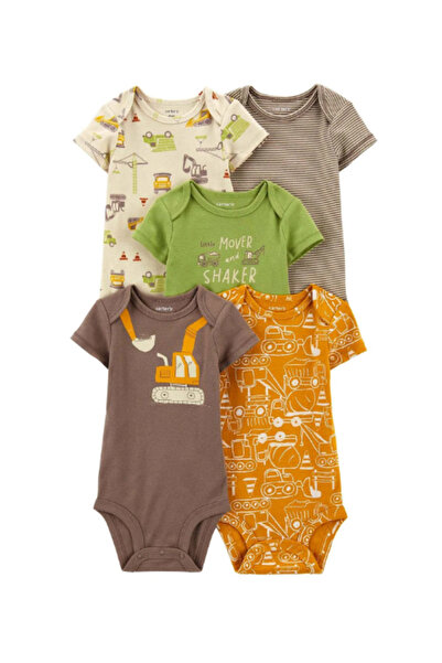 Carter's Layette Erkek Bebek 5'li Kısa Kollu Body 1Q124610