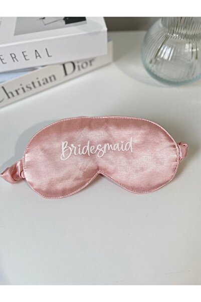 Zenan Design Saten Pembe Uyku Gözlüğü / Göz Bandı