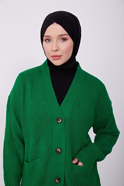 Armine Hırka 23kd8315 Benetton Yeşili