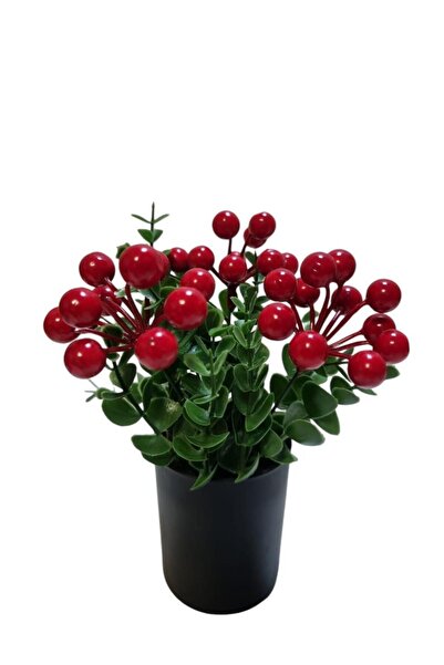 Çiçekmisin Cam Saksıda Yapay Kokina Çiçeği