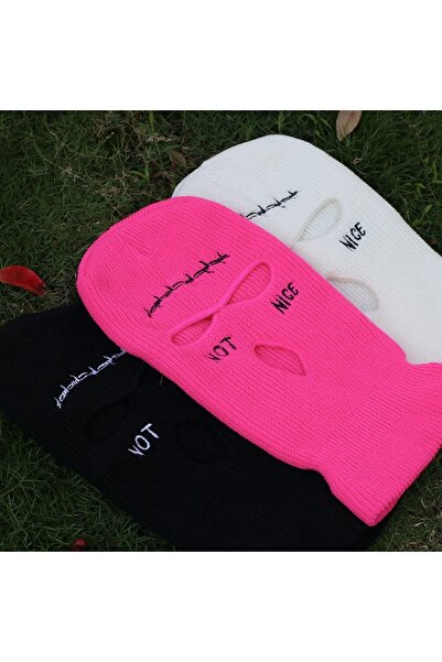 FG KONNİCHİWA Not Nice Barbed Wire Note Nice Colorful Snow Mask Balaklava