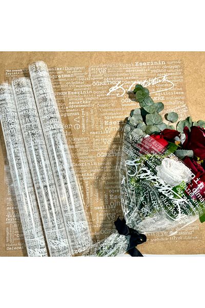 weloveis 10 Sheets-“Atatürk”Words to Teacher's Day Floral Bouquet Paper&Gift Package&Packing Material