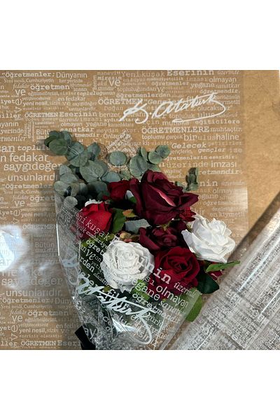 weloveis 10 Sheets-“Atatürk”Words to Teacher's Day Floral Bouquet Paper&Gift Package&Packing Material