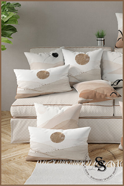 SasoHome Таблиця Дизайн Пустельні піски Дизайн 4-х цифровий друк Подушка