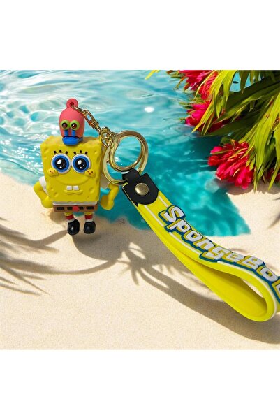 ÇERÇİ MELEK Sünger Bob Figürlü Anahtarlık Çanta Süsü