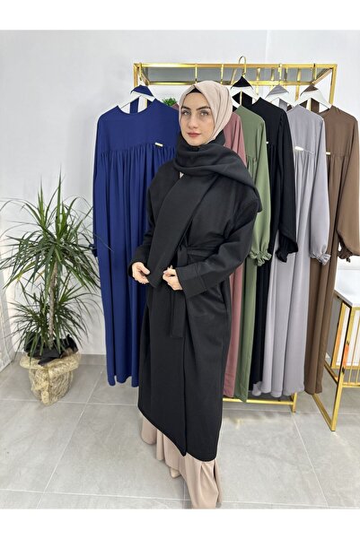 erasra class Black Stamped Coat - Shoulder Day Gift, Baglama Model