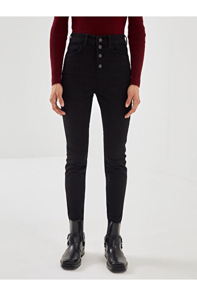 LC Waikiki Siyah Jüpiter Süper Skinny Fit Kadın Jean Pantolon