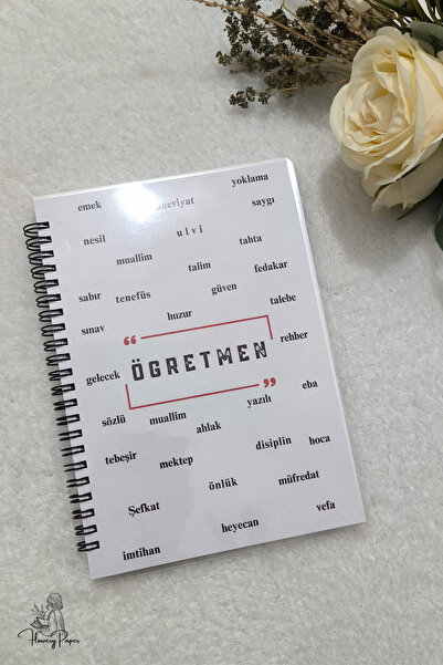 Flowery Paper Öğretmen Süresiz Planlayıcı,Ajanda A5 ,80 yaprak /160 sayfa , Defter Haftalık/Süresiz Planlayıcı