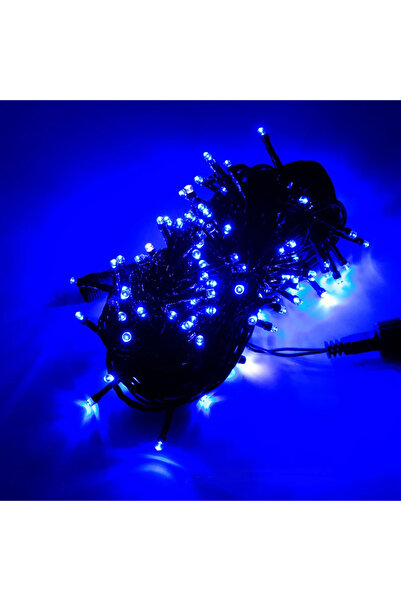pazariz Yılbaşı Noel Işığı 20 Metre Siyah Kablo 200 Led Işık Lamba Su Geçirme...