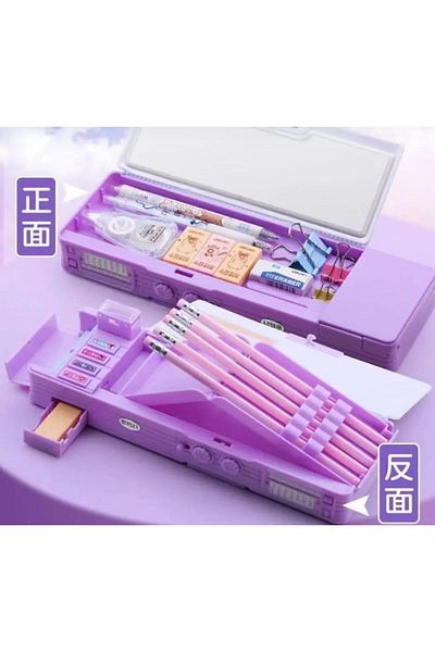 UYGUN ELEKTRONİK Kuromi Multifunctional Encrypted Pencil Case Korean Sanrio Pen Holder