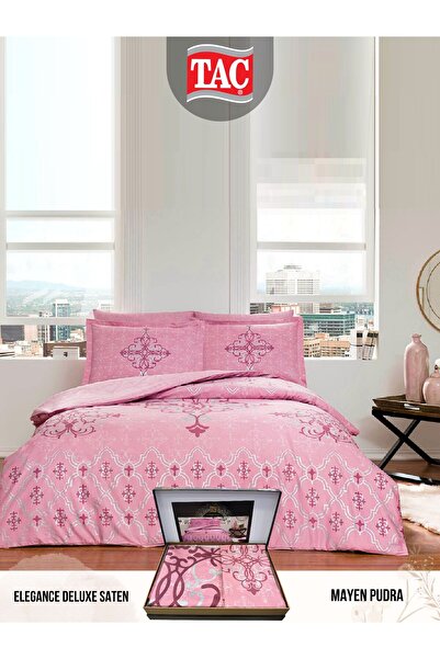 Taç MAYEN PUDRA DELUXE Saten Cift kişilik Nevresim Takımı
