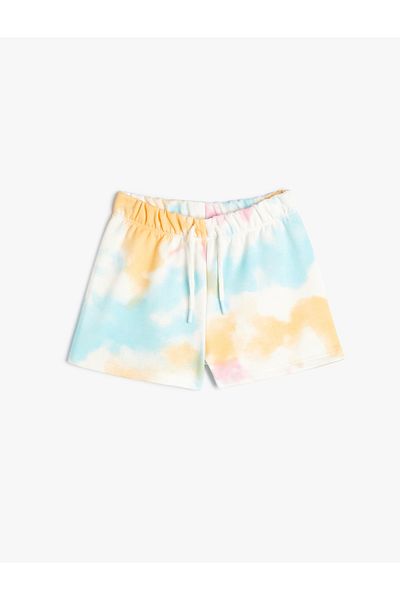 Koton Shorts mit Batikmuster und Bindebund
